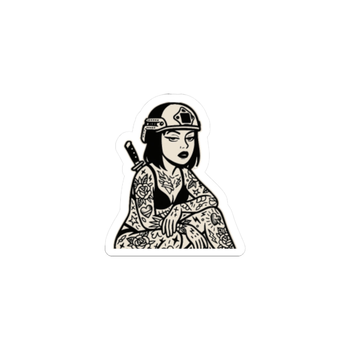 Shady Lady 3x3 Sticker