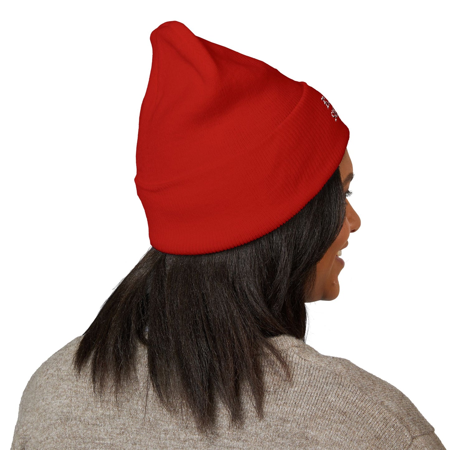 Embroidered Cuff Beanie